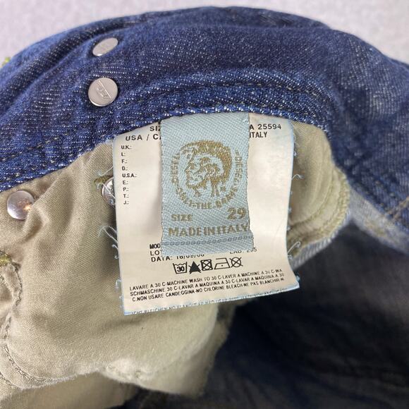 Diesel Womens 29x32 Cherock Slim Boot Cut Low Rise Jeans Distressed Y2K - Picture 12 of 13